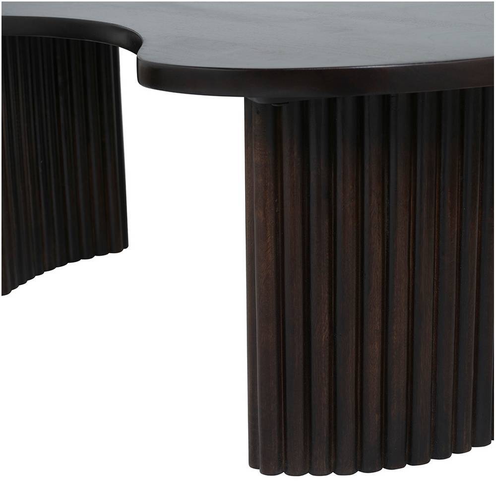 Couchtisch Pinja in Nierenform aus Mangobaum Massivholz