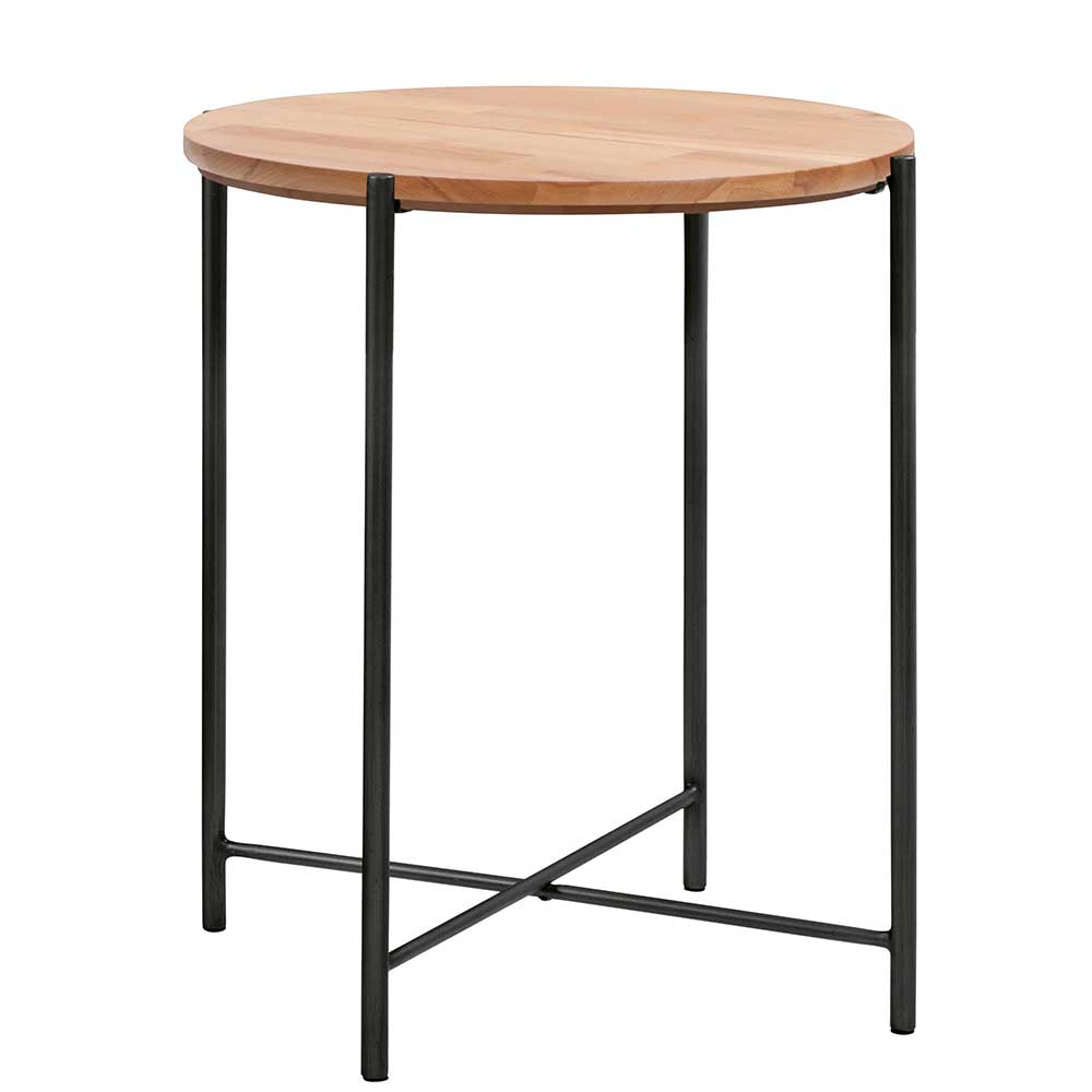 Graues Polsterbett 140x200 cm Culesco mit Vierfußgestell aus Metall 101 cm hoch