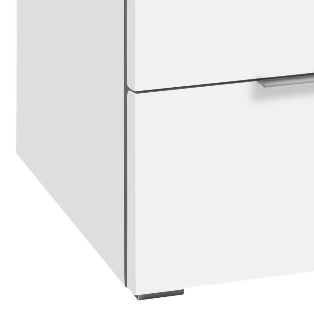 Schubladenkommode Elfrissa in Weiß 85 cm hoch