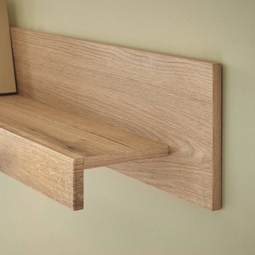 Anbauwand Cemutra in modernem Design - Eichefarben (vierteilig)