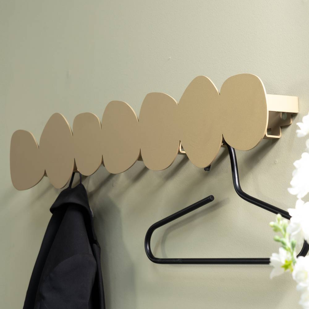 Wandgarderobenleiste Whites in modernem Design mit 7 Kleiderhaken