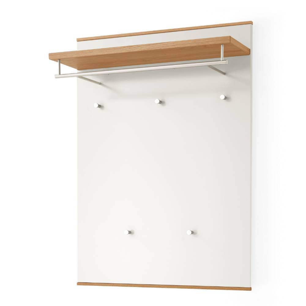 Hängegarderobe Bedina in Eiche Bianco und Weiß