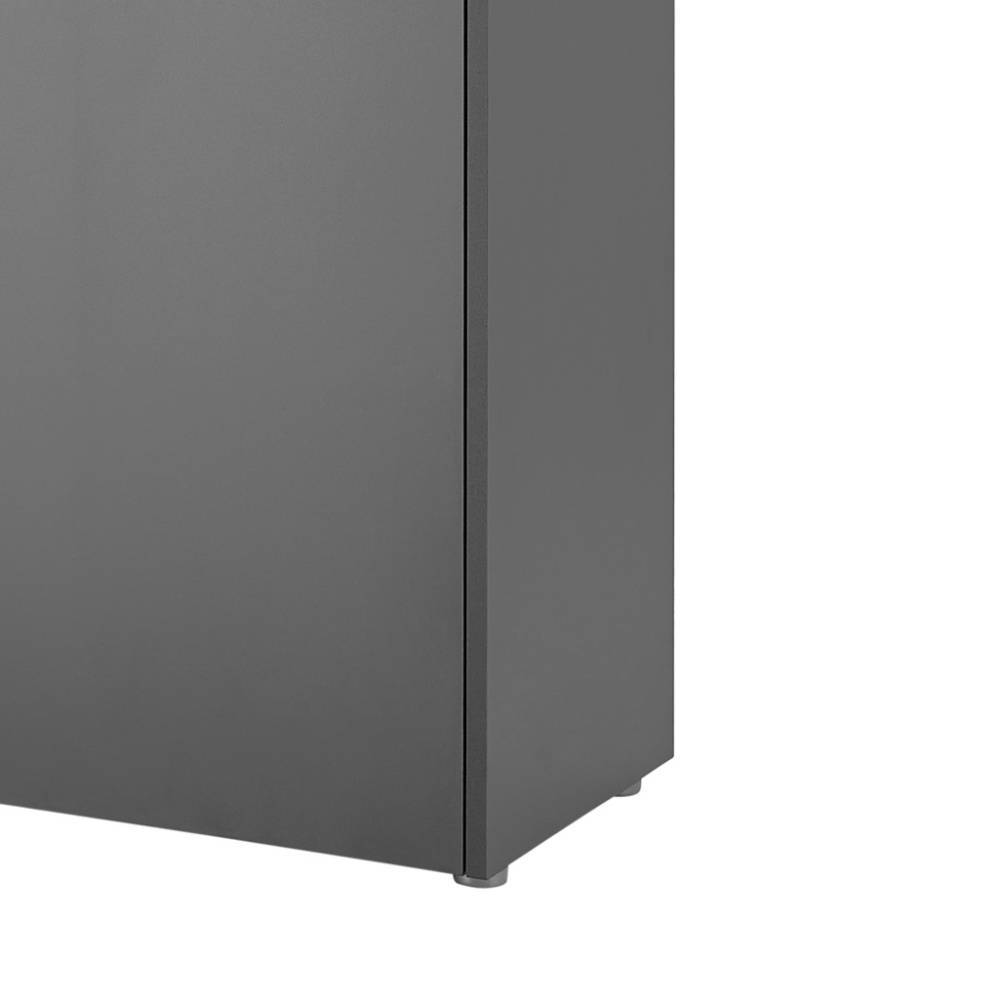 Garderobenschuhschrank Uzniana in Anthrazit 195 cm hoch
