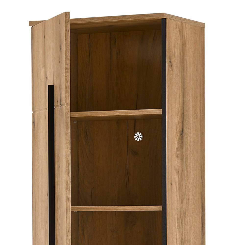 Garderobenschrank Nemphia in Eichefarben mit Drehtür