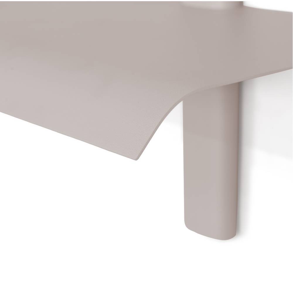 Metall Hängeregal Anizia in Taupe pulverbeschichtet
