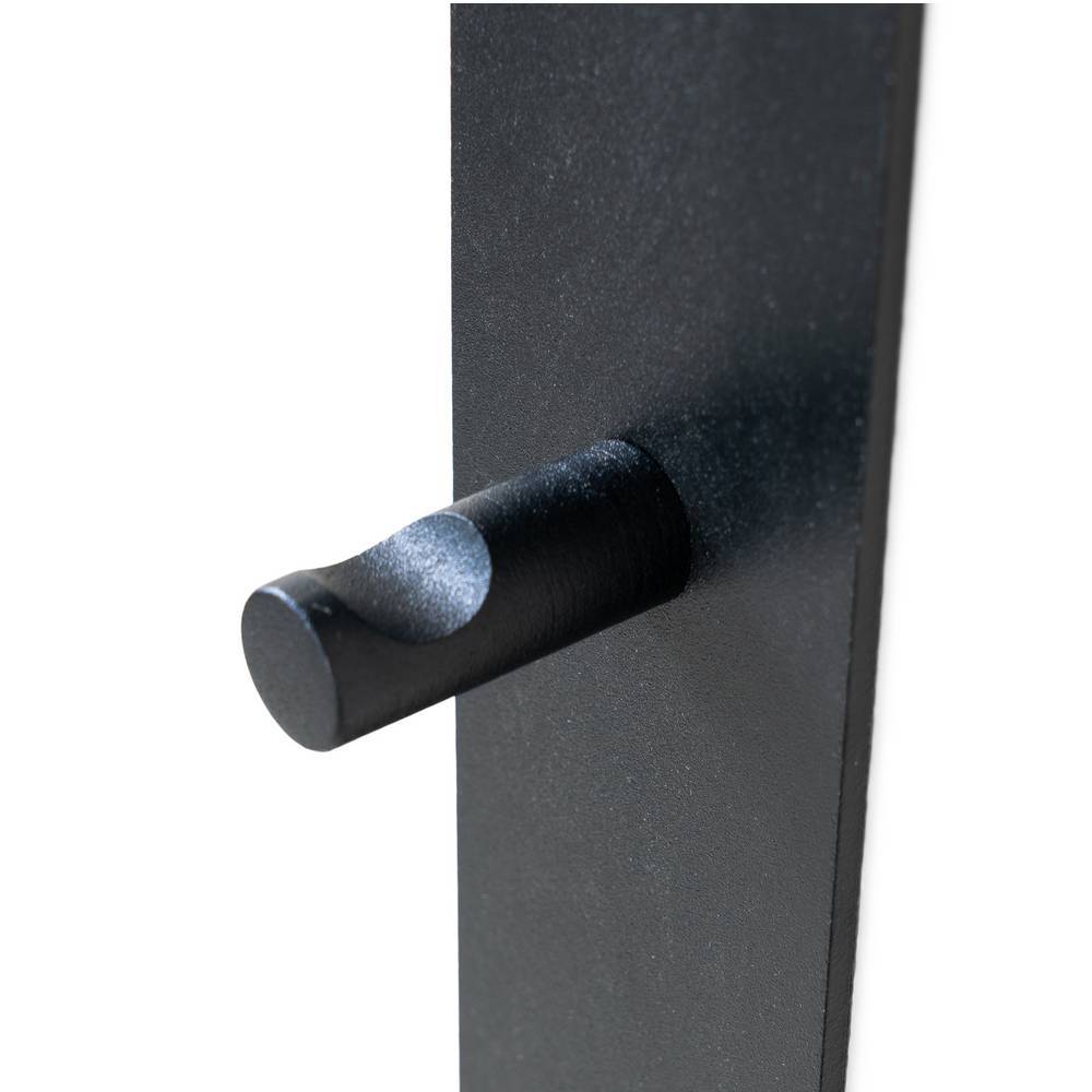 Metall Wandgarderobenleiste Capua in Schwarz 115 cm hoch
