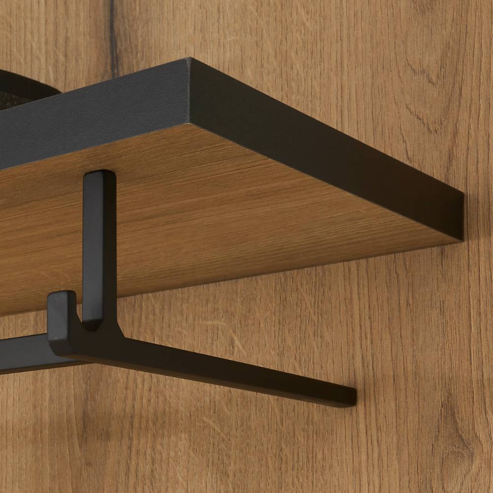 Wandgarderobe Nemphia in modernem Design mit 3 Kleiderhaken