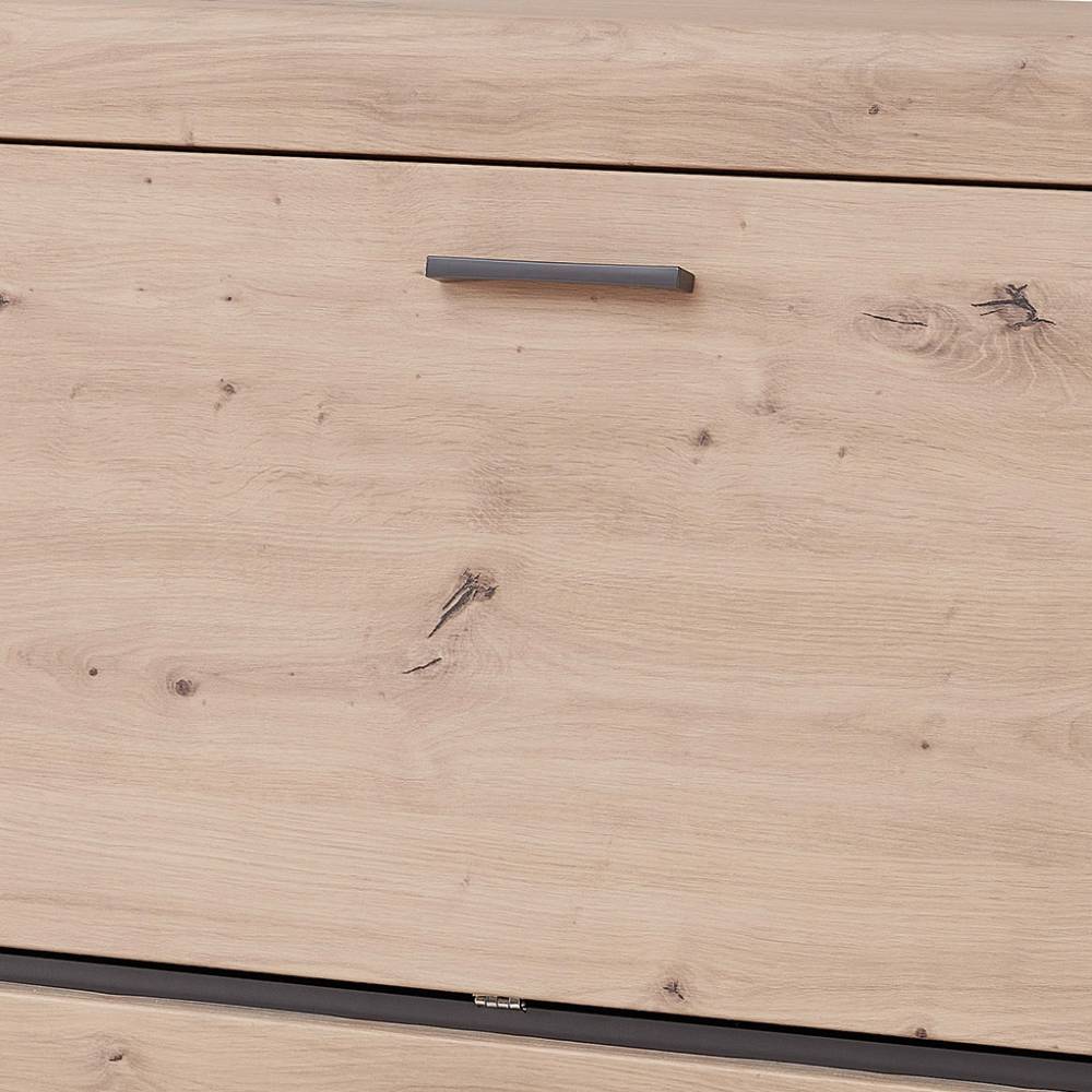 Sekretärschrank Chemba 124 cm hoch in Wildeichefarben