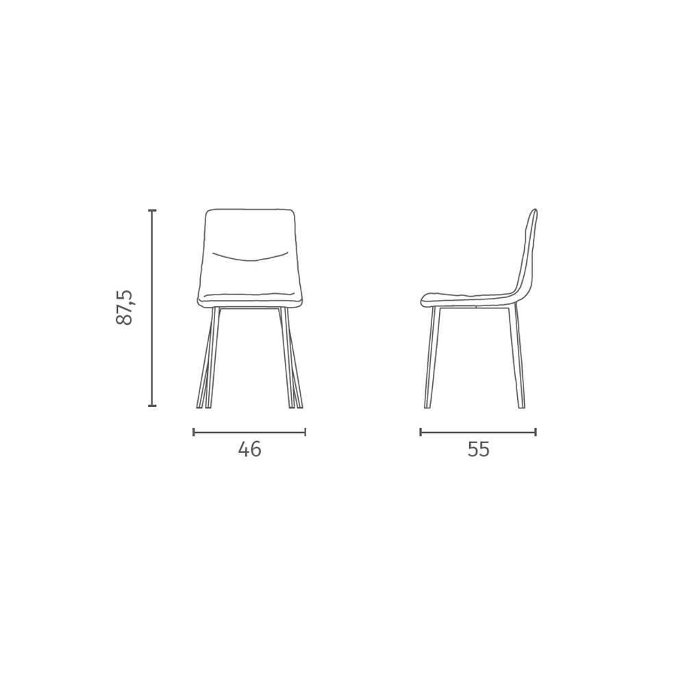 Polsterstuhl Hisami in Grün aus Webstoff (4er Set)