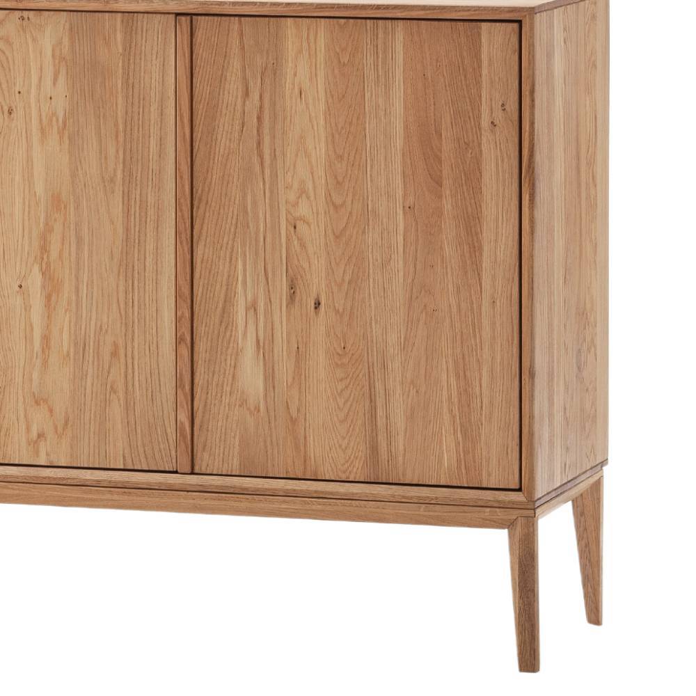 Sidebord Belafoma aus Eiche Massivholz mit drei Schubladen
