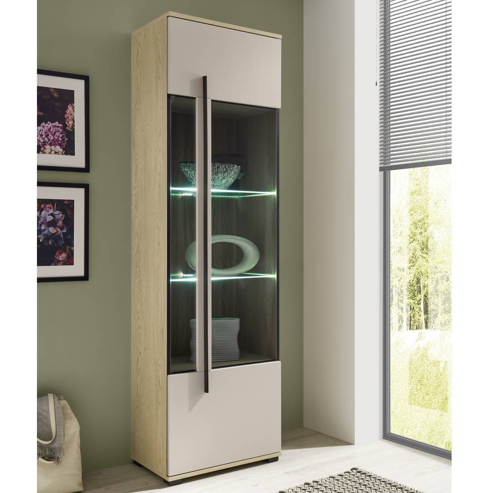 Vitrinenschrank Helina 200 cm hoch in modernem Design