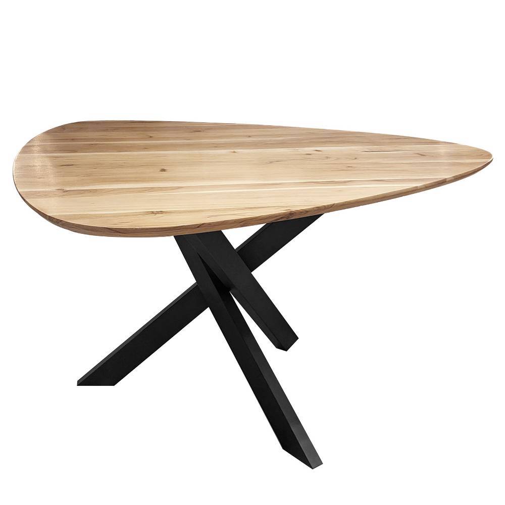 Esszimmer Tisch Finallo aus Akazie Massivholz und Metall