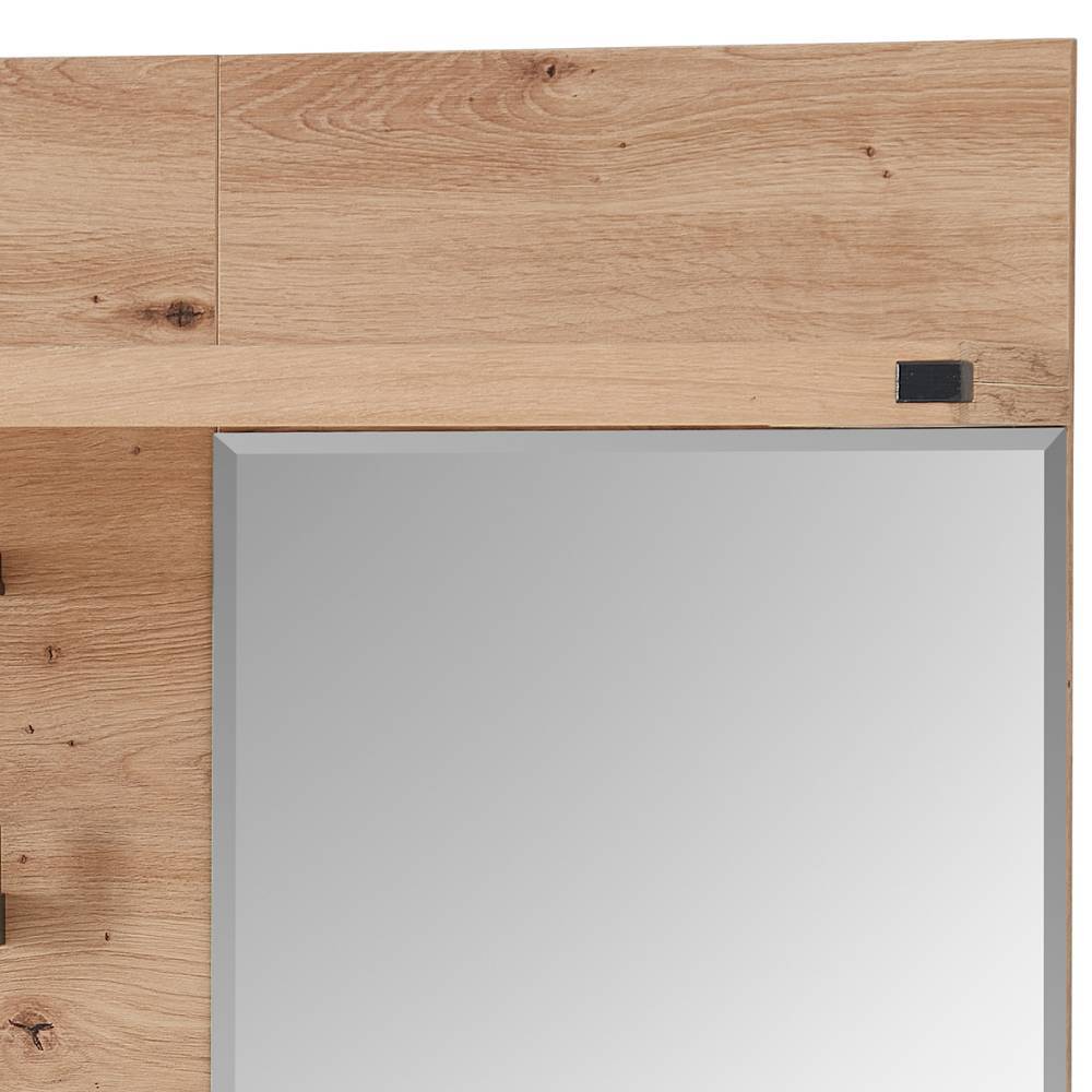 Garderobenpaneel Tablonero mit Spiegel für die Wandmontage