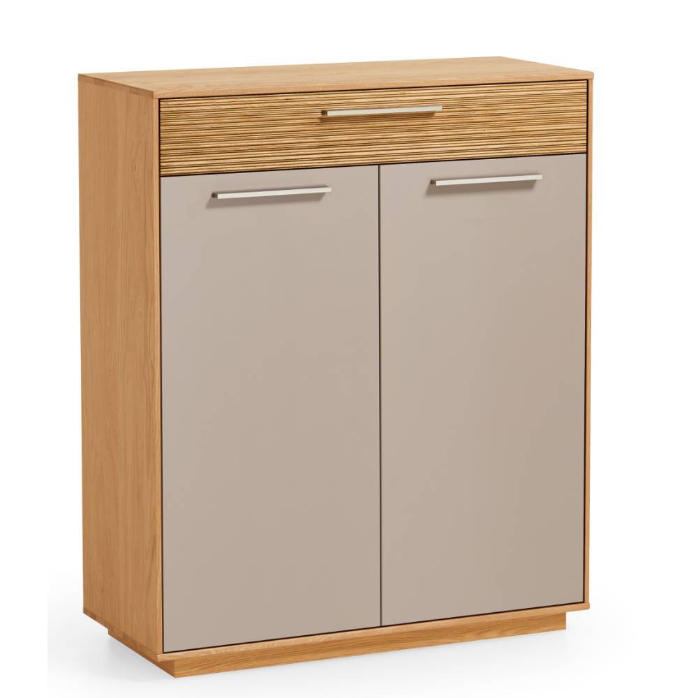 Mehrzweckschrank Frasyn in Taupe und Eiche Bianco