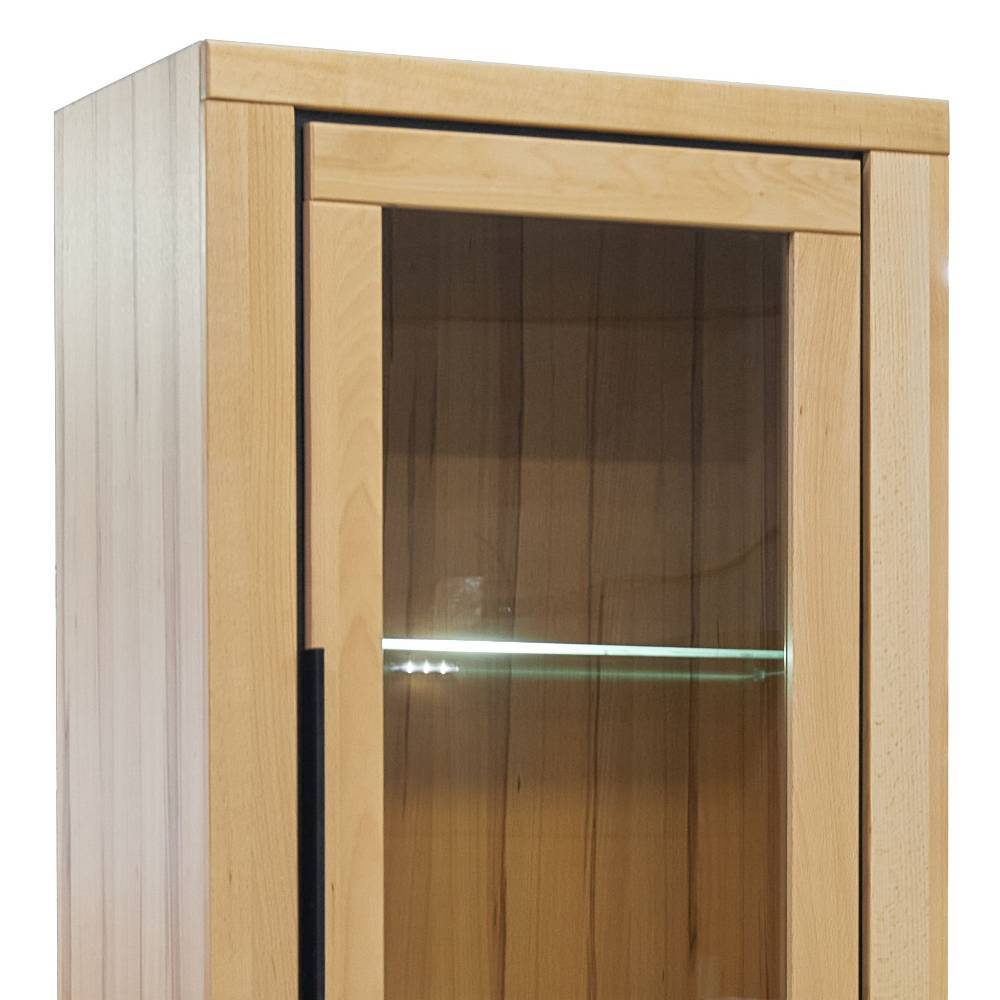 Stauraumvitrine Zella in modernem Design mit zwei Glasböden