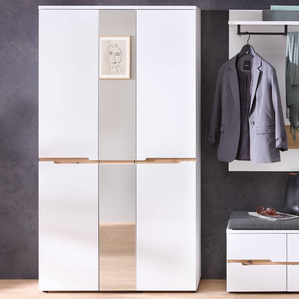 Dielenkleiderschrank Mariocavo in modernem Design mit Spiegeltür