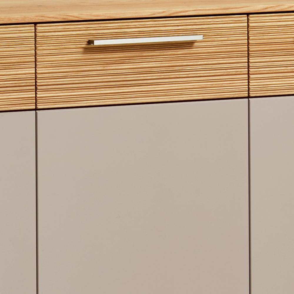 Garderobenschuhschrank Frasyn in Taupe und Eiche Bianco
