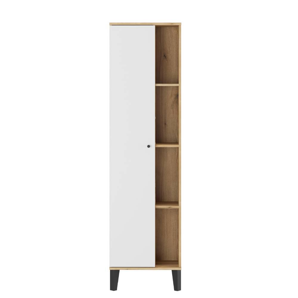 Badezimmer Hochschrank Zyret 190 cm hoch mit vier offenen Fächern