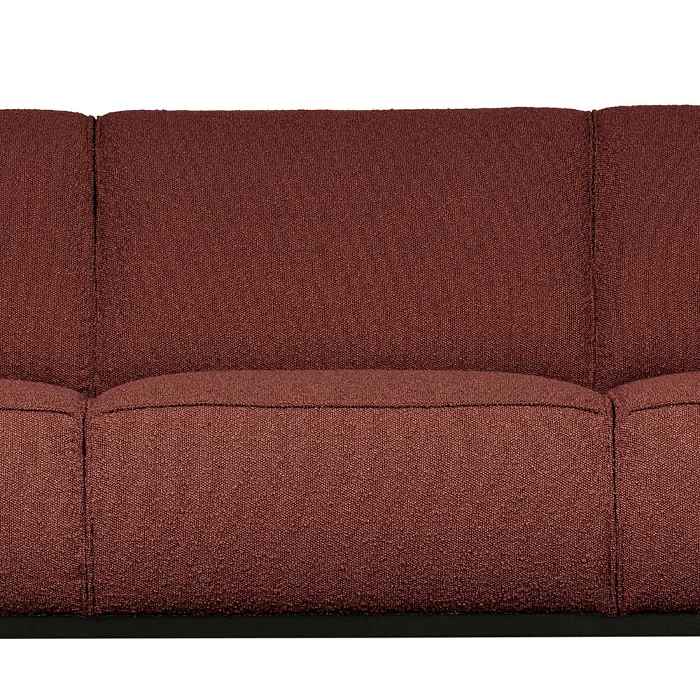 Boucle Stoff Sofa Valuta in Kastanienfarben 230 cm breit