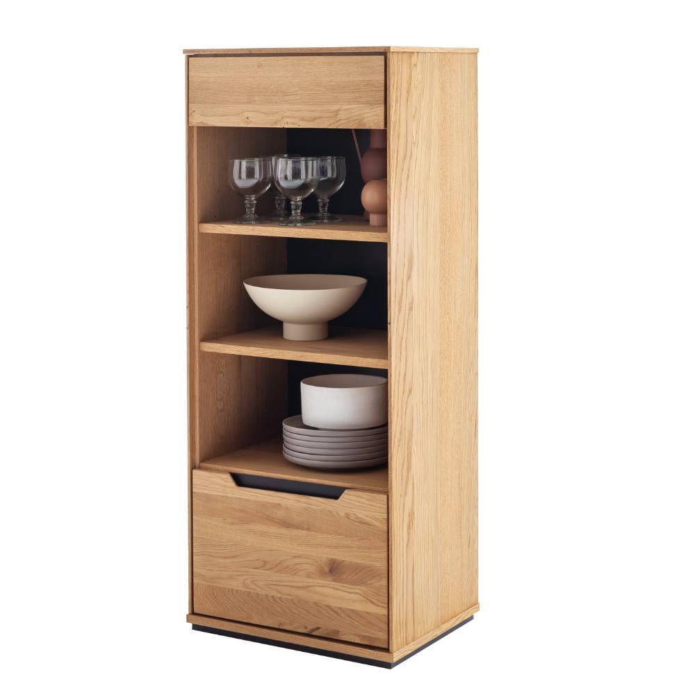 Standregal Sisam in Wildeichefarben 53 cm breit