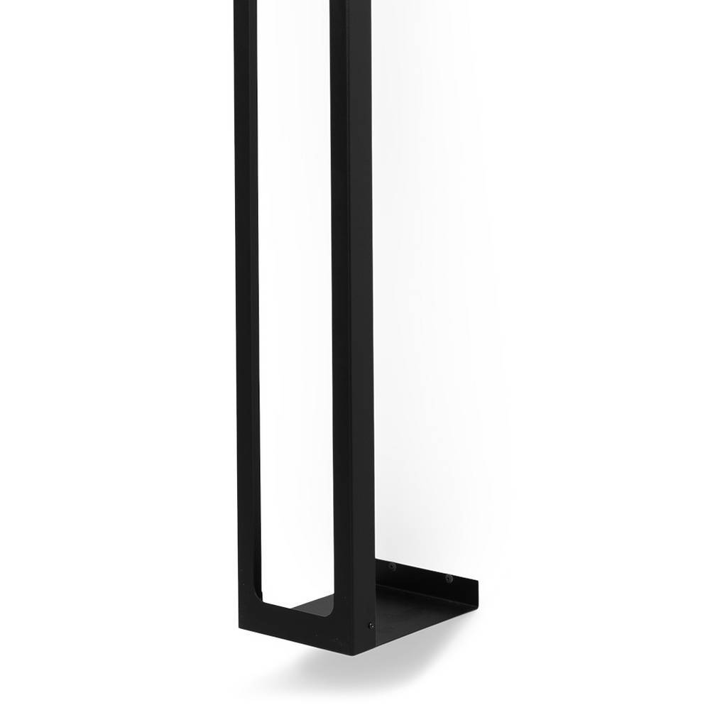 Wandgarderobe Danaha in Schwarz mit Hutablage aus Metall