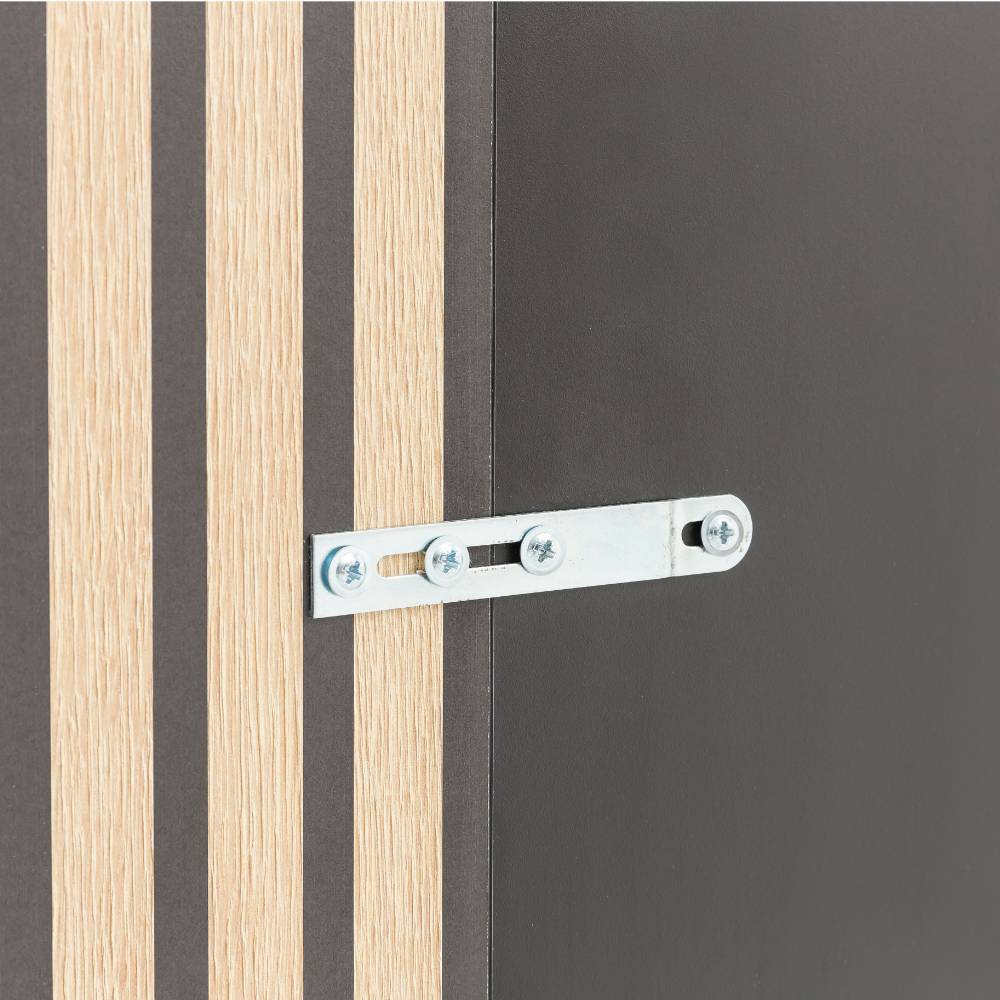 Wandgarderobe Ronn mit 16 Kleiderhaken 109 cm hoch (zweiteilig)
