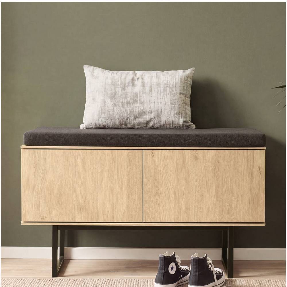 Schuhbank Carno 90 cm breit in Eiche Stone