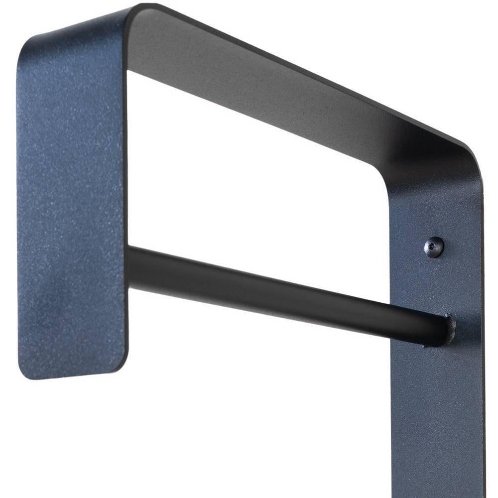 Metall Wandgarderobenleiste Capua in Schwarz 115 cm hoch