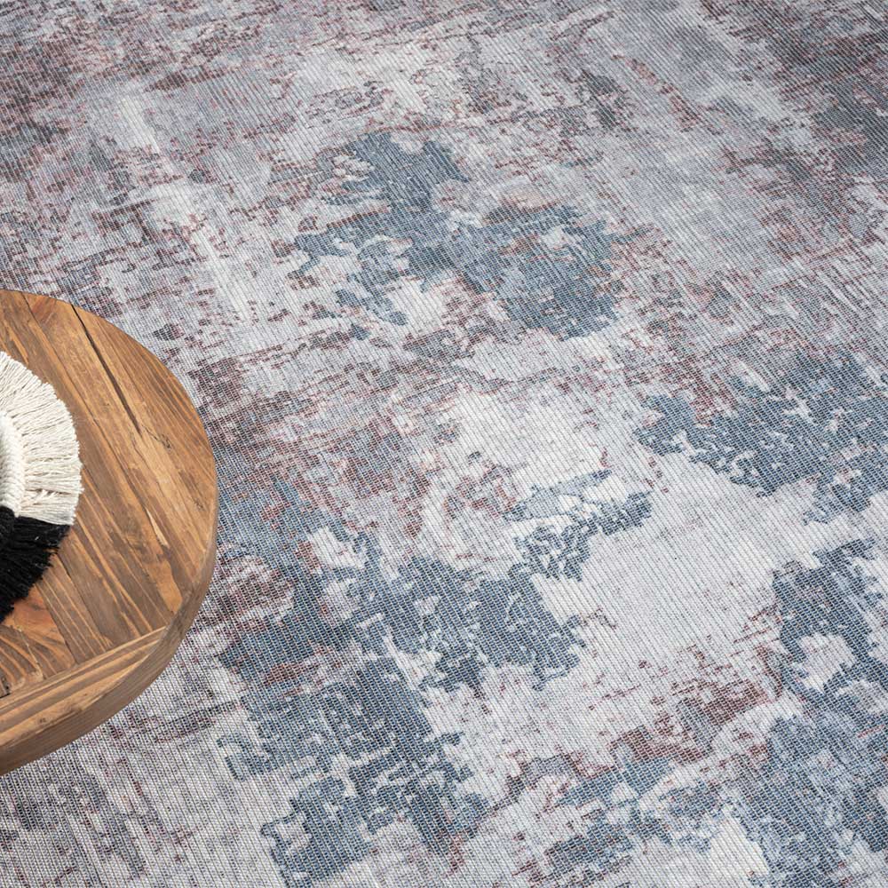 Teppich Blau Terracotta Sirius - Kurzflor in modernem Design