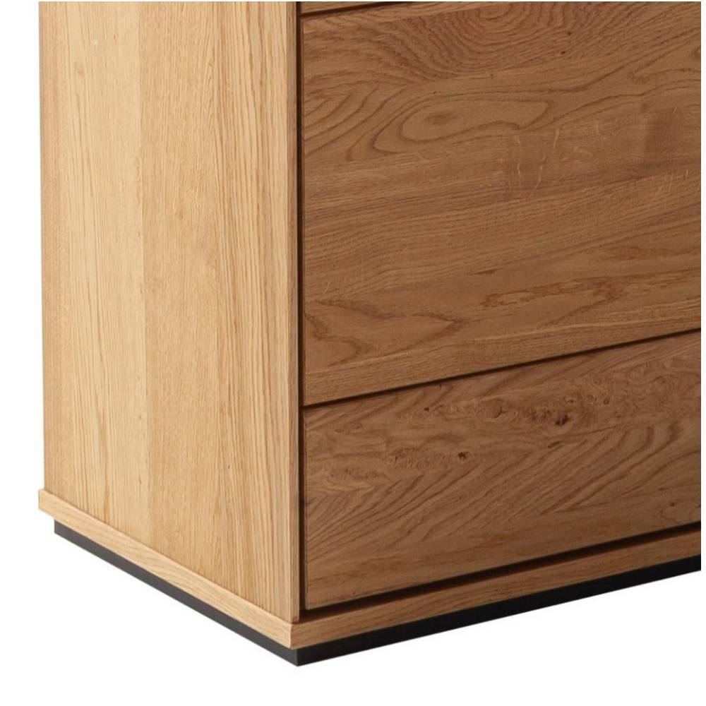 Wohnzimmer Highboard Sisam 130 cm hoch mit Glastür links
