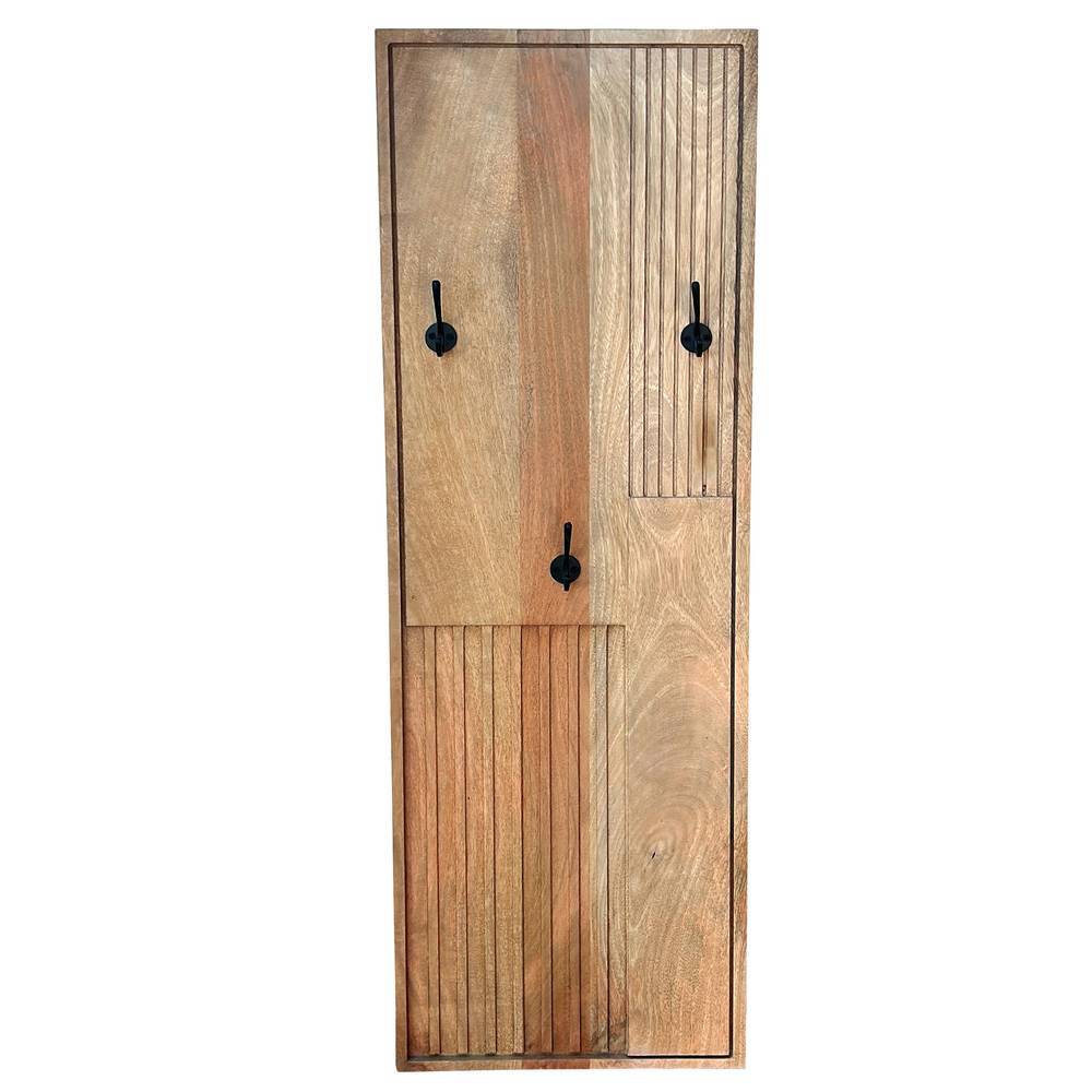 Flurgarderobenset Diaria aus Mangobaum Massivholz 85 cm breit (dreiteilig)