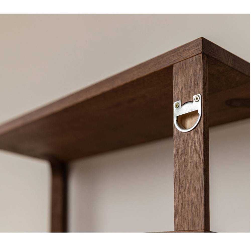 Wandgarderobe Sona in Eiche Tabacco mit Hutablage aus Holz