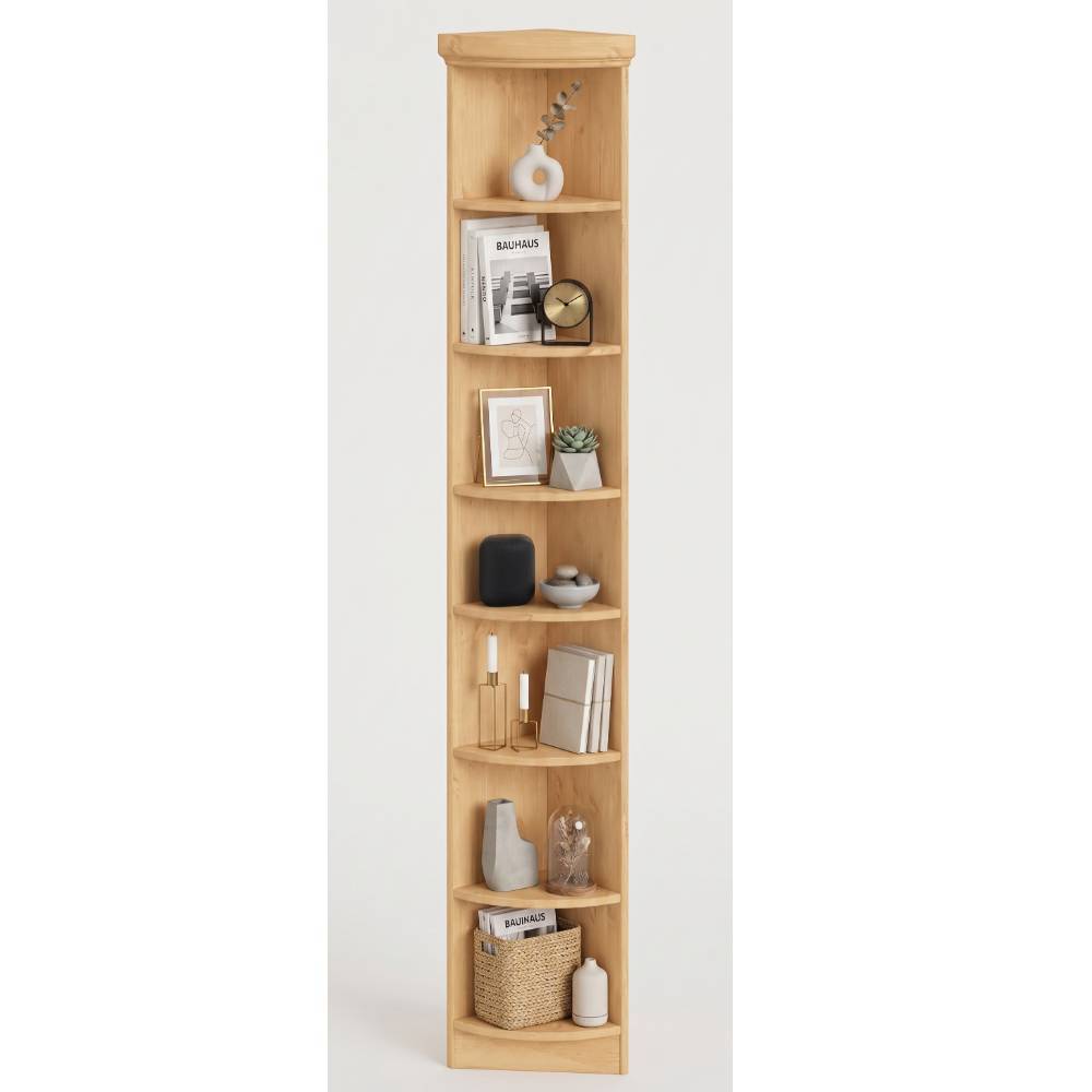 Eckbücherregal Claros in Kieferfarben im Landhausstil