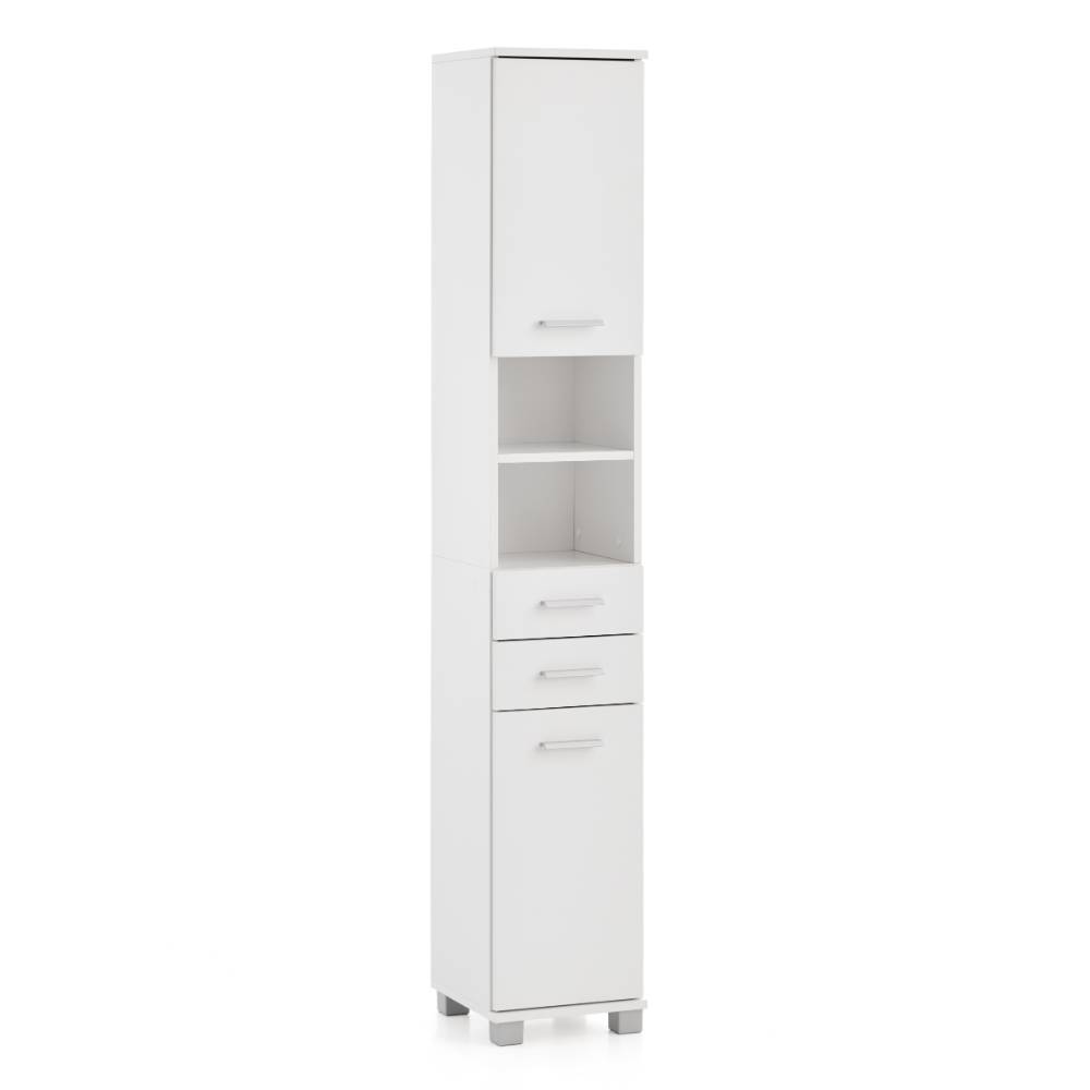 Bad Hochschrank Nano 30 cm breit mit zwei offenen Fächern