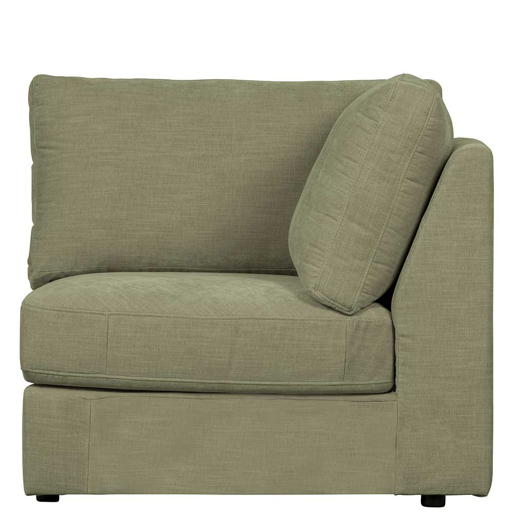 Eckelement Sofa Karyon in Graugrün Rücken echt bezogen