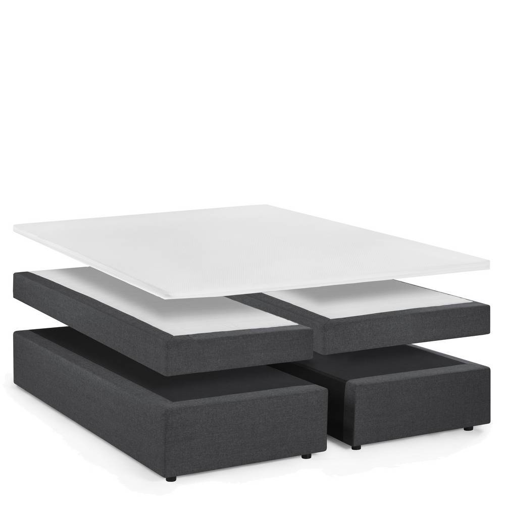 Boxspringbett Maddy in Dunkelgrau Liegefläche 180x200 cm