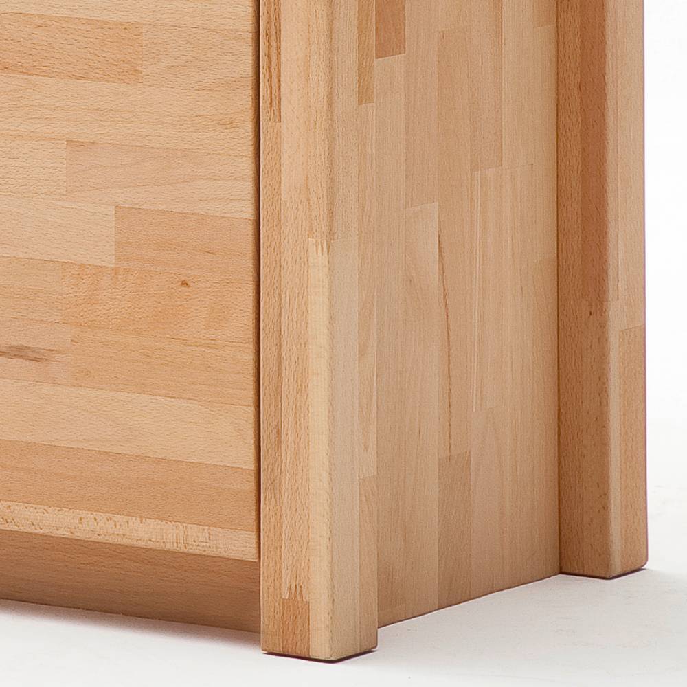 Wohnzimmer Highboard Jameson mit Glastür und vier offenen Fächern