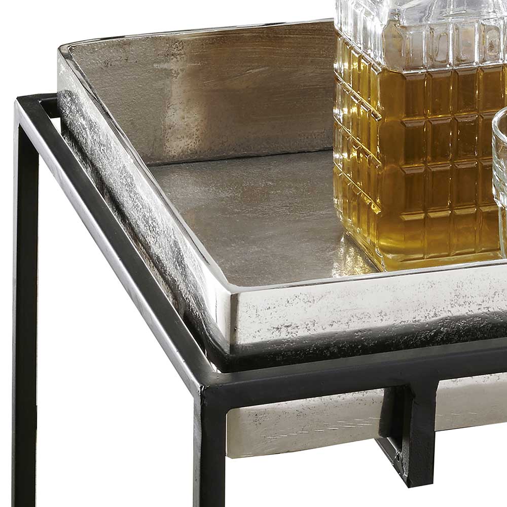Beistelltisch Sofa Spaninico aus Metall mit abnehmbarer Tischplatte