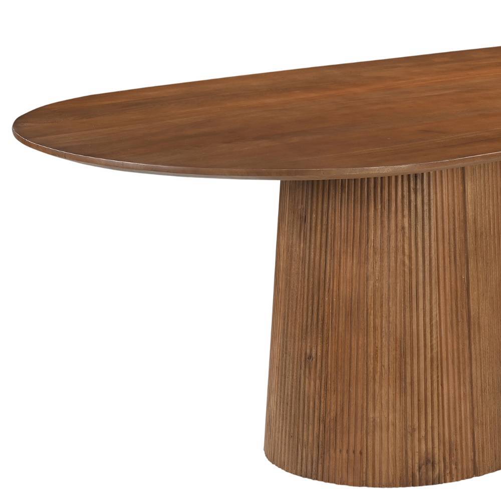 Küchen Tisch Bertylan in ovaler Form 230 cm breit