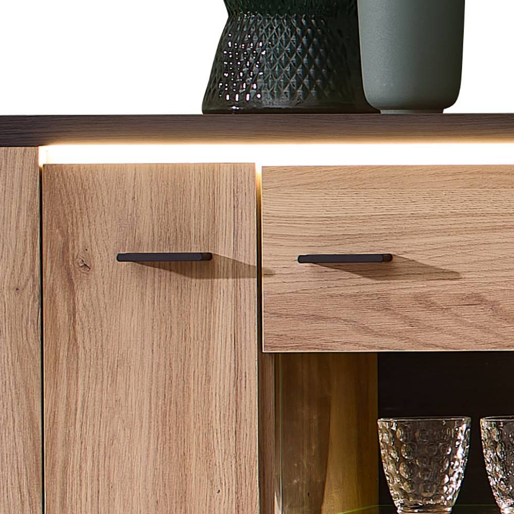 Stauraumvitrine Helias mit LED Beleuchtung in modernem Design