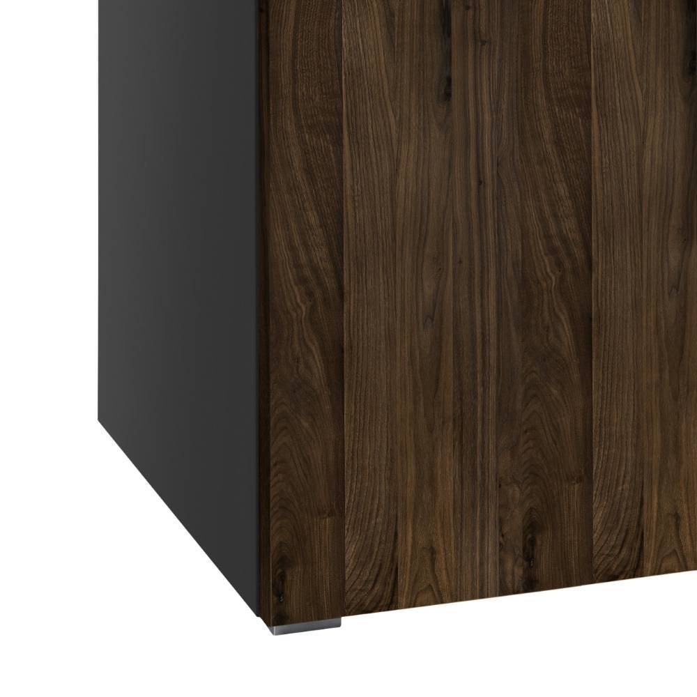 Schrank Shai in Nussbaumfarben und Anthrazit