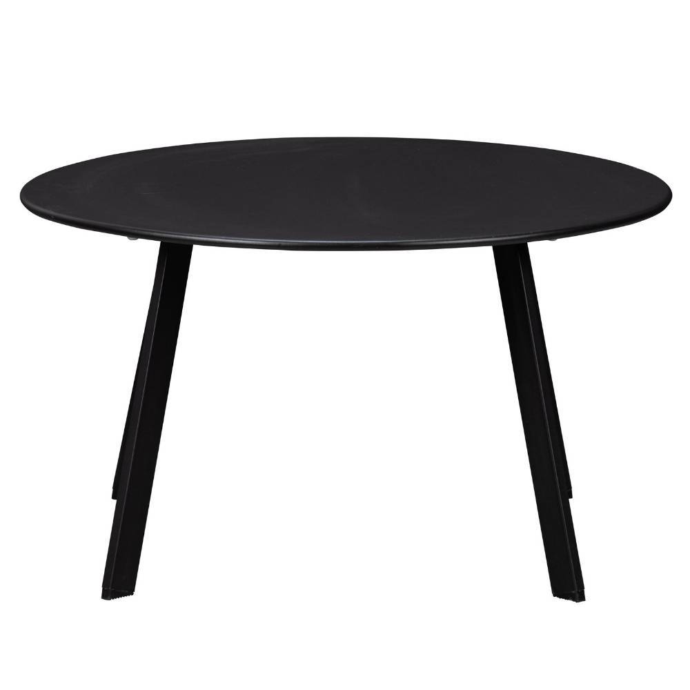 Schwarze Beistelltische Alexis 70 cm breit aus Metall (dreiteilig)