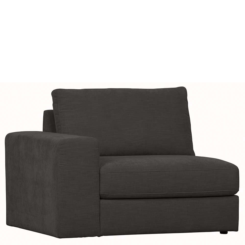 Modul Sofa Lehne links Trois in Anthrazit 115 cm breit