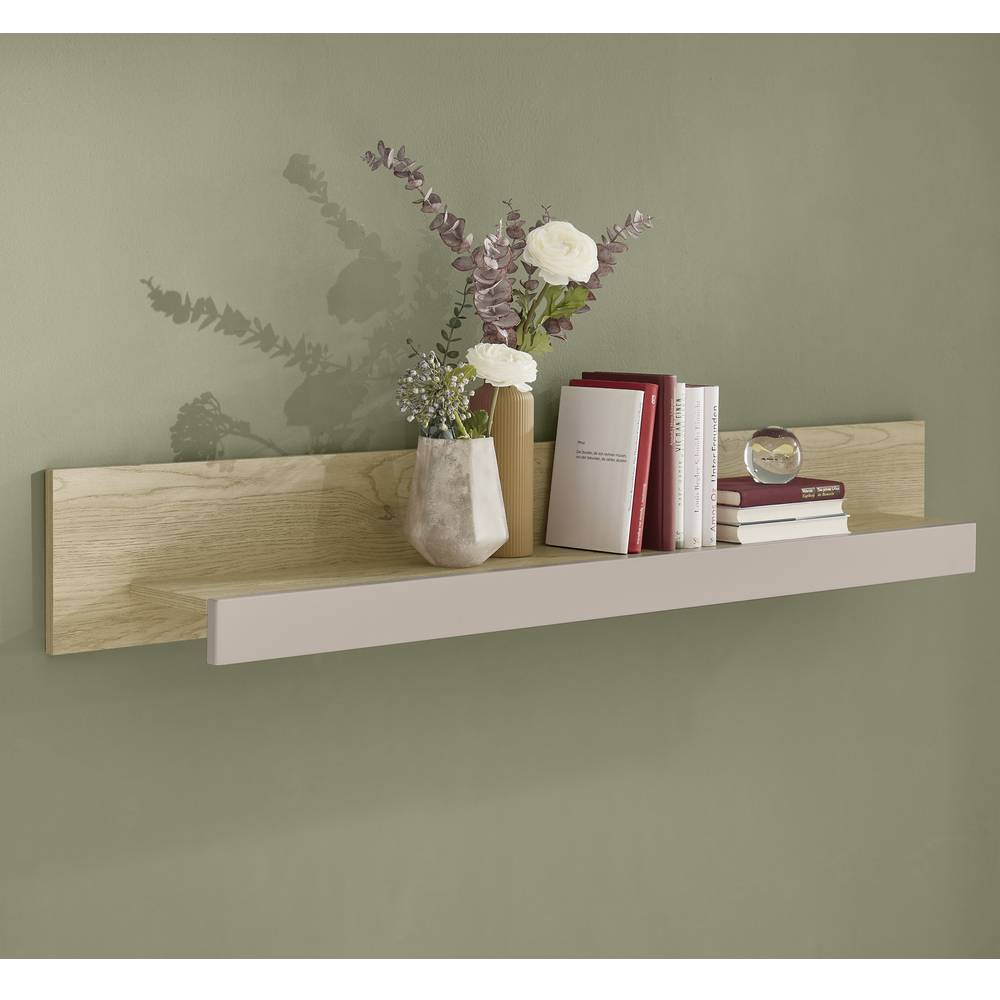 Wandboard Helina in Wildeiche Bianco und Beigegrau