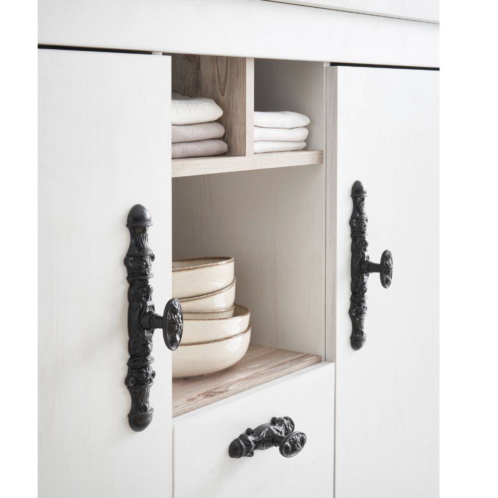 Einbauküchenzeile Flurencina im Landhausstil 191 cm breit (vierteilig)