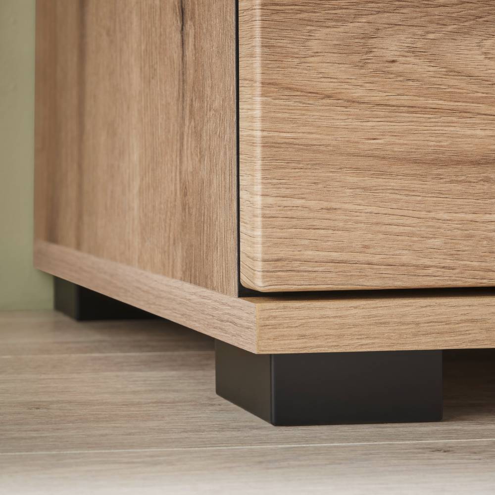 Schrankwand Wohnzimmer Cemutra 200 cm hoch in modernem Design (dreiteilig)