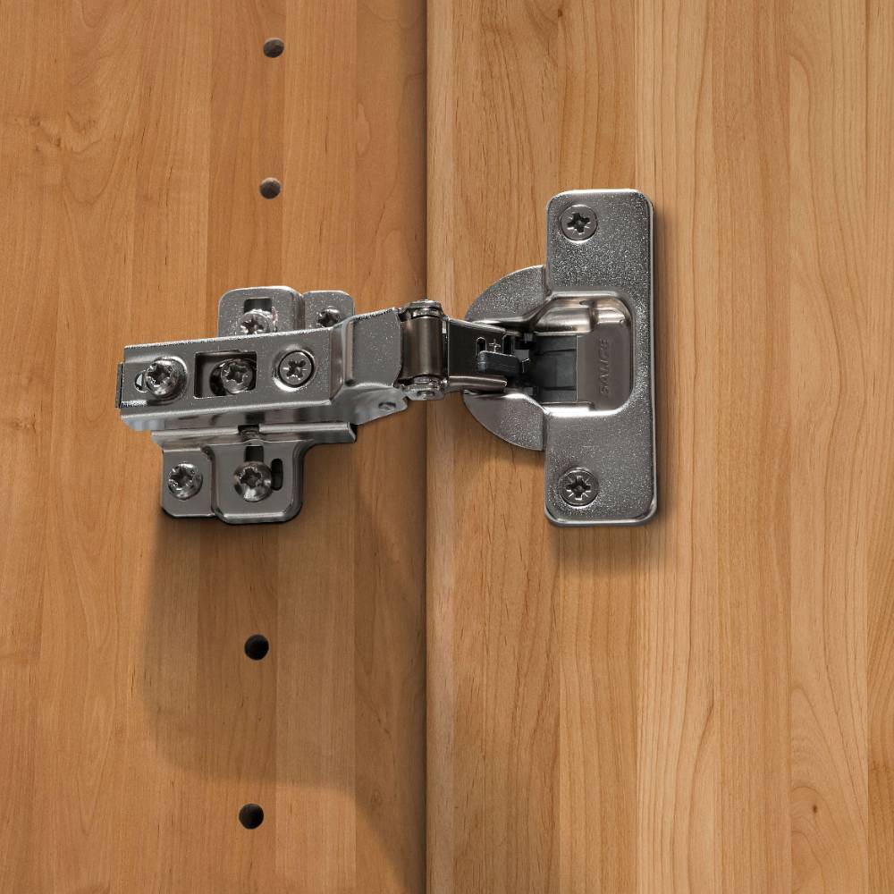 Moderner Kleiderschrank Merkur mit Drehtüren in Eiche Bianco & Dunkelbraun