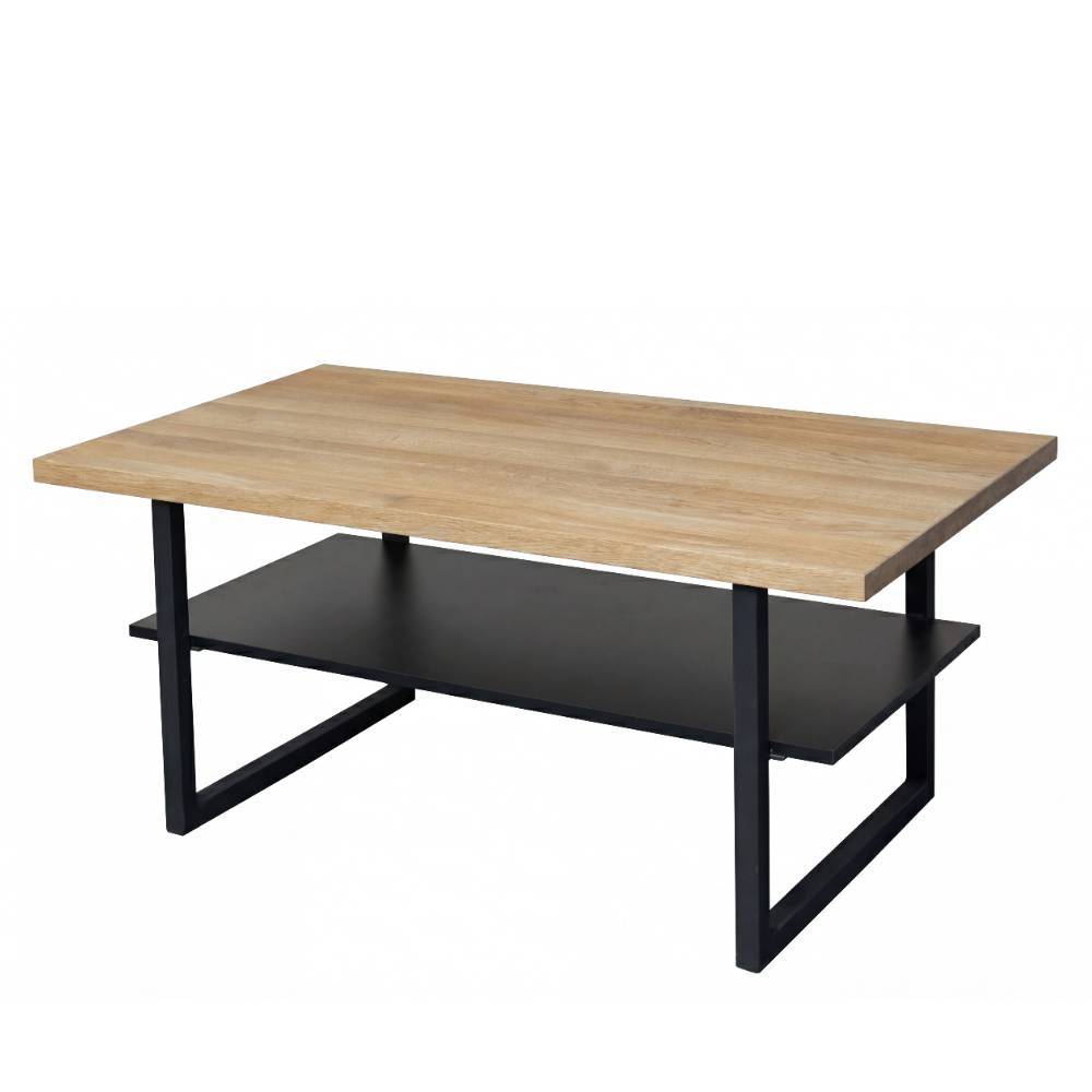 Couchtisch Laviella in Schwarz und Eichefarben