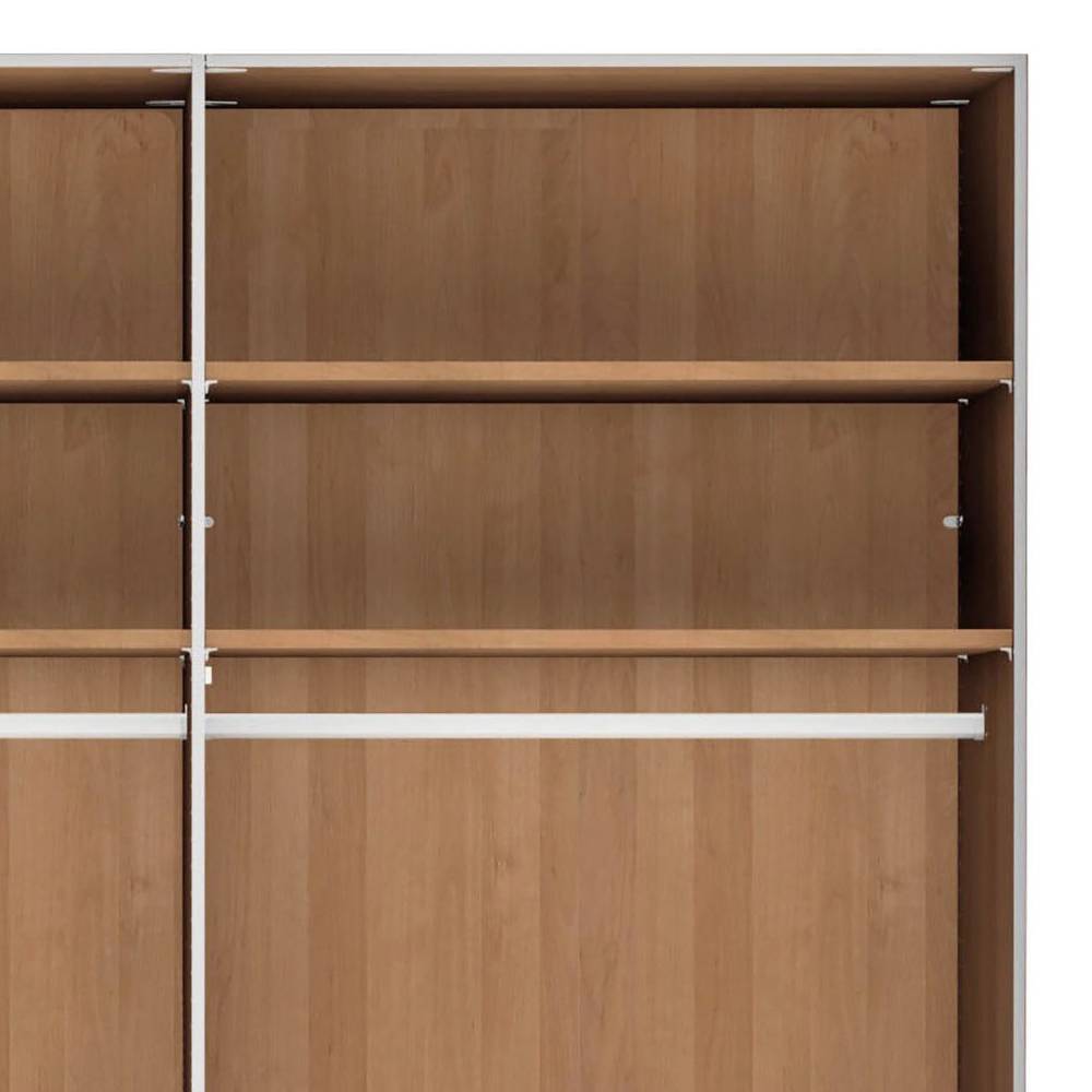 Kleiderschrank Viramiru in Eiche Bianco & Champagner mit Drehtüren
