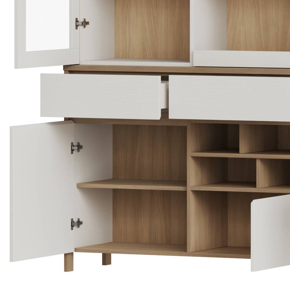 Buffetvitrine Labrassa mit drei Schubladen 164 cm breit